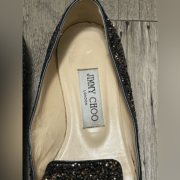 Jimmy Choo Gala Glitter Flats - Picture 8 of 16